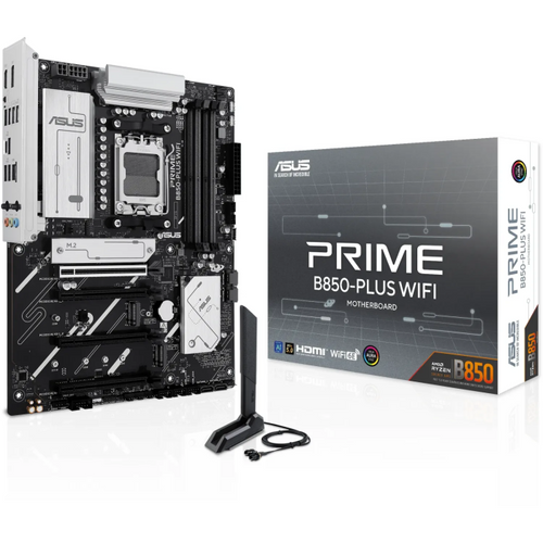 ASUS PRIME B850-PLUS WIFI, DDR5, SATA3, USB4, DP, 2.5GbE, WiFi 6E, AM5 ATX