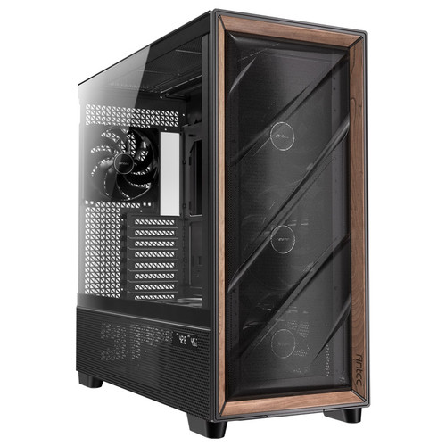 ANTEC Flux PRO Full Tower okno leseno črno/rjavo gaming ohišje