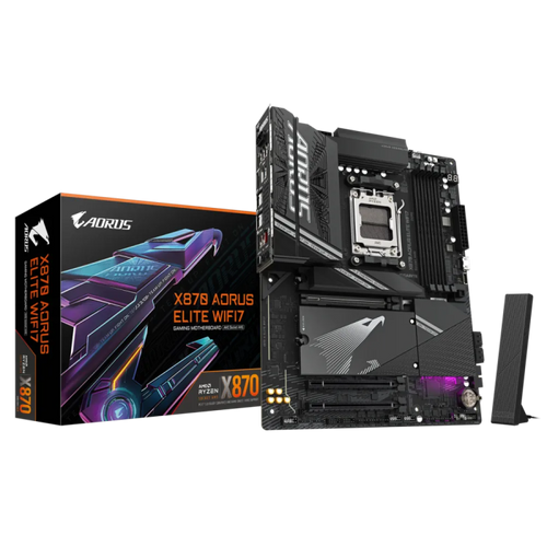 GIGABYTE X870 AORUS ELITE WIFI7, DDR5, SATA3, USB4, DP, 2.5GbE, WiFi 7, AM5 ATX