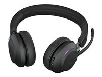JABRA Evolve2 65 MS Stereo Headset on-ear Bluetooth wireless USB-C noise isolating black Certified for Microsoft Teams