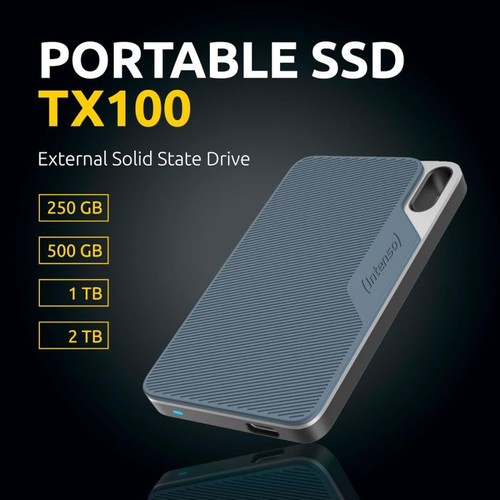 Intenso 2TB SSD TX100 500MB/s USB 3.2 Gen1x1 zunanji disk - modra