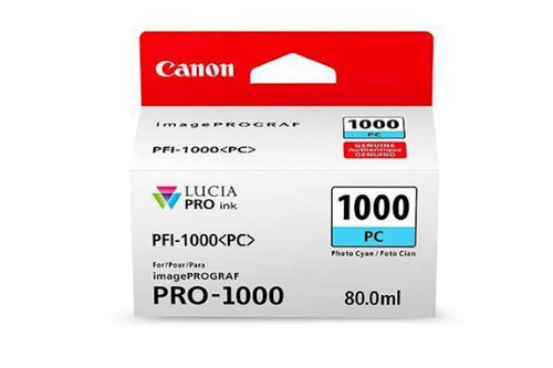 ČRNILO CANON PFI-1000 PHOTO CYAN ZA IMAGEPROGRAF PRO-1000, 80 ml