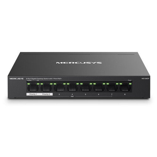 MERCUSYS MS108GP 8-port Gigabit (7x PoE+) RJ45 mrežno stikalo switch