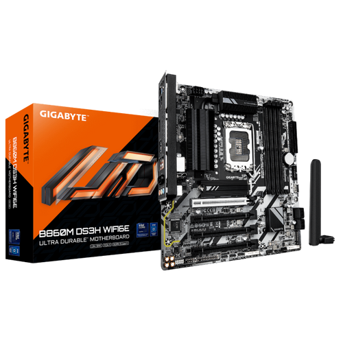 GIGABYTE B860M DS3H WIFI6E, DDR5, SATA3, USB3.2Gen2, DP, WiFi 6E, LGA1851 mATX
