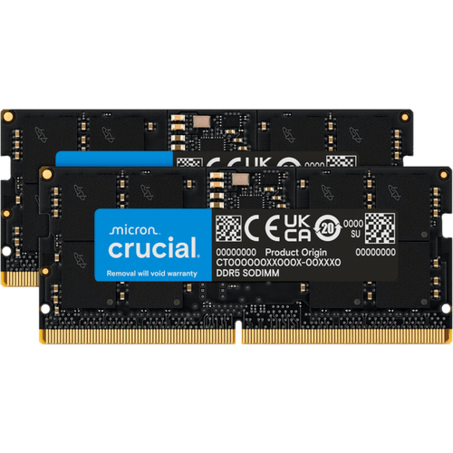 Crucial 96GB Kit (2x48GB) DDR5-5600 SODIMM CL46, 1.1V