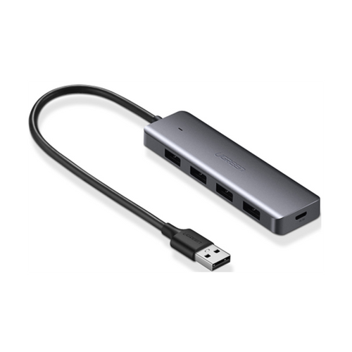 Ugreen USB Hub, USB 3.0, 4-portni srebrn - box