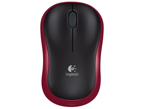 LOGITECH M185 brezžična optična rdeča miška