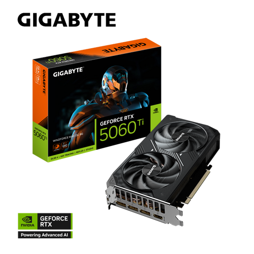 Grafična kartica GIGABYTE GeForce RTX 5060 Ti Windforce MAX OC 8G, 8GB GDDR7, PCI-E 5.0