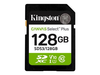 KINGSTON 128GB SDXC Canvas Select Plus Gen3 150MB/s C10 UHS-I U1 V10