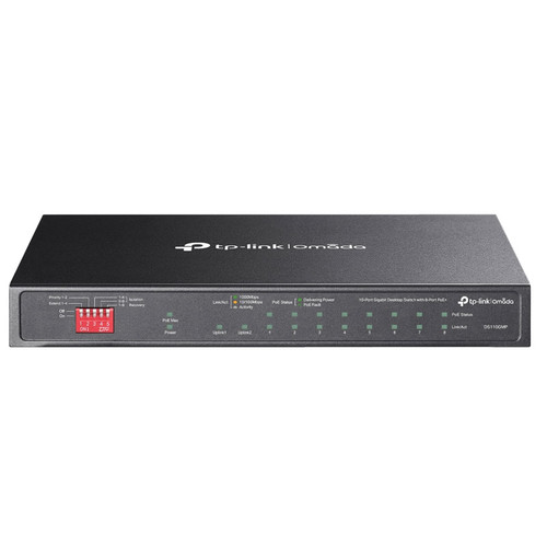 TP-LINK Omada DS110GMP 10-port 9xGbE 8xPoE+ RJ45 1x GbE SFP/RJ45 Combo Unmanaged mrežno stikalo switch