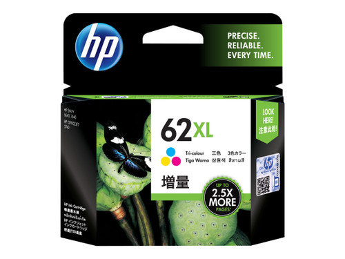 HP 62XL ink cartridge tri-colour high capacity 1-pack