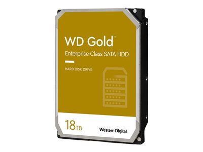 WD Gold 18TB HDD 7200rpm 6Gb/s sATA 512MB cache 3.5inch intern RoHS compliant Enterprise Bulk