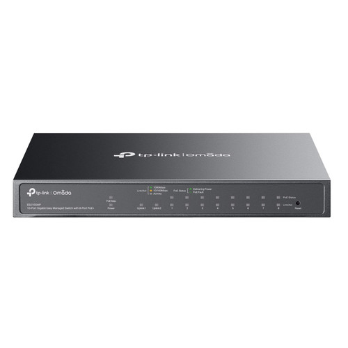 TP-LINK Omada ES210GMP 10-port 8x gigabit PoE+ RJ45 1x Gigabit RJ45 1x Gigabit SFP/RJ45 combo managed mrežno stikalo switch