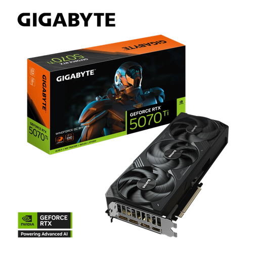 Grafična kartica GIGABYTE GeForce RTX 5070 Ti WINDFORCE OC SFF 16G, 16GB GDDR7, PCI-E 5.0