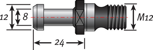 BT30 Pull Stud | 90 Degree | BT Spindles