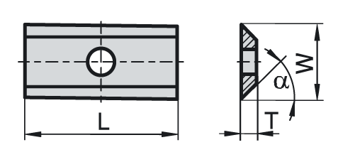 2 Sided Knife | 20mm x 12mm x 1.5mm | 1 Box - 10 knives per box