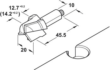 Hafele Rafix Drill - 70mm OL