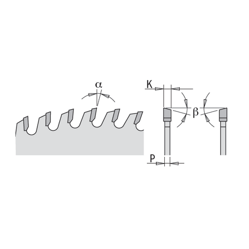250mm x 40 tooth Industrial Low Noise Chrome Coated Circular Saw Blade