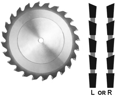 Outside Dado Blade - 8" Diameter x 24 Teeth x 5/8" Bore - LH