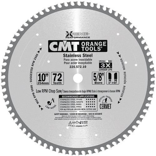 7-1/4" x 48 tooth Stainless Steel Cutting Blade