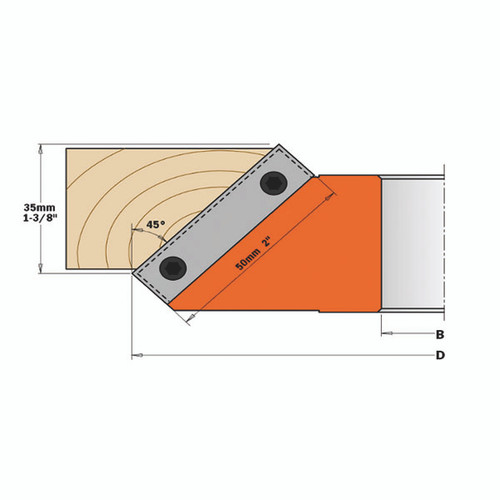 CMT 45 Degree Chamfer Cutter Head
