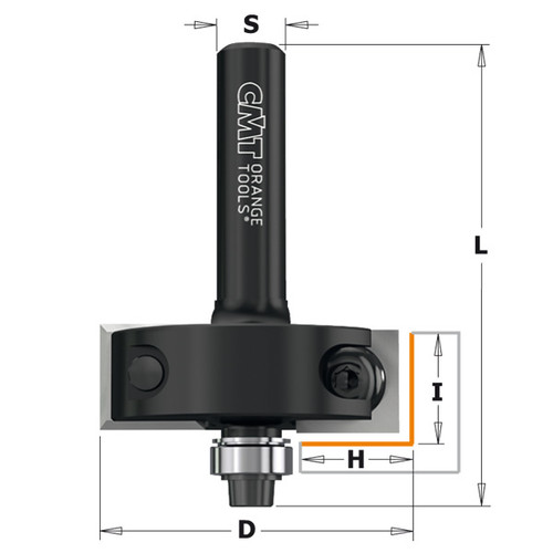 Rabbeting Bit - 1/2" Shank
