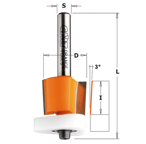 3 in 1 Flush Trim Bit 1/2" x 1/2"