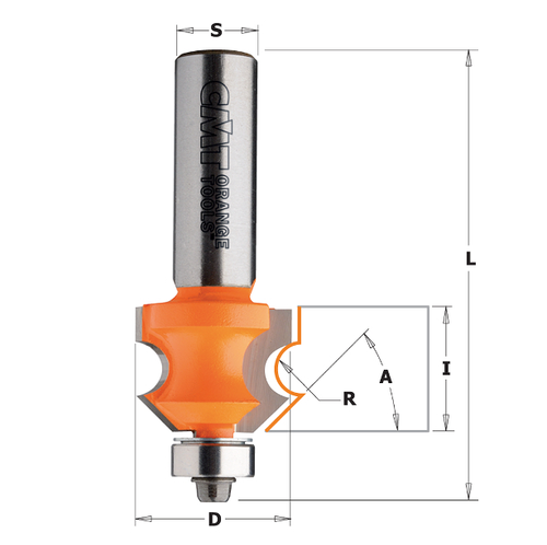 Wainscot / Paneling Bit 15/16" x 3/4" x 45°