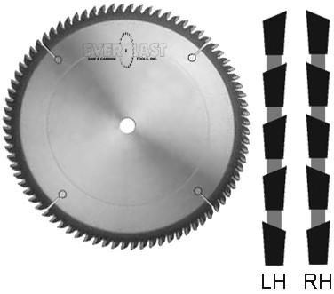 16" diameter x 1" bore x .180" kerf x 100 tooth x Right hand grind