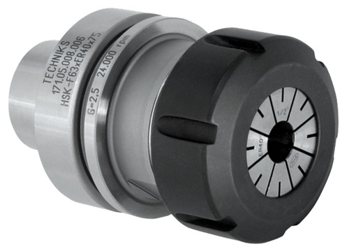 HSK63F Tool Holder | ER40 Collet System | 125mm Gauge Length