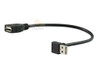 30CM USB 2.0 Down Angle AM to AF Cable