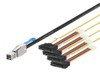 1M External Mini SAS HD SFF-8644 To 4 x SAS 29F with Molex Power