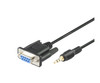 0.5M 3.5mm Plug to DB9F Serial RS232 Cable