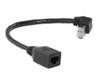 15CM Down Angle CAT6 UTP Extension Dongle in Black
