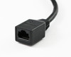 15CM Right Angle CAT6 UTP Extension Dongle in Black