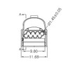 CAT6A/CAT7 8P8C Fully Shielded Connector for 22-23 AWG Solid Core Cable with OD 7.2mm to 8.2mm - 100 Pack
