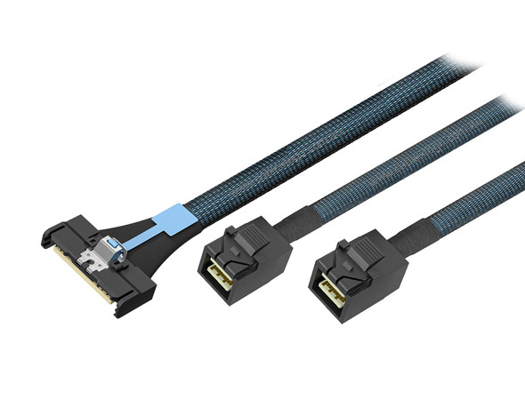 50CM MCIO8X to 2 x Mini SAS SFF-8087 Cable