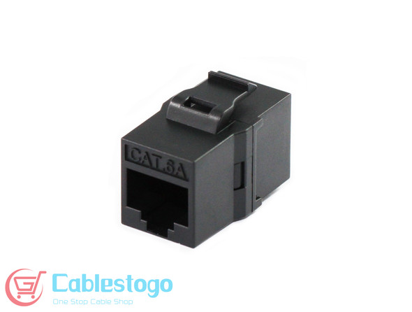 CAT6A Unshielded Keystone Coupler in Black