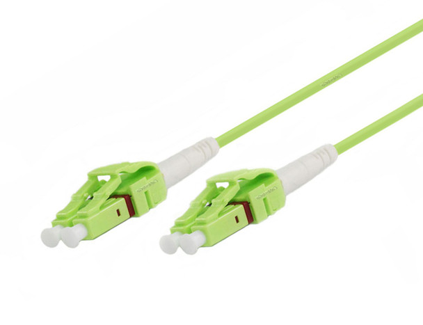 2M OM5 LC to LC Multimode Duplex Fibre Patch Cable in Green