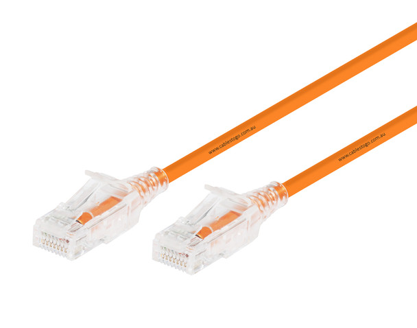 0.25M CAT6 Ultra Slim UTP Patch cable in Orange