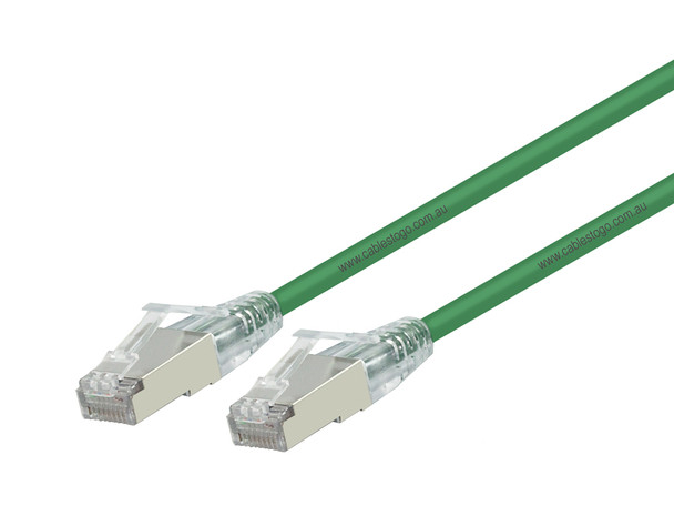 0.3M Green Small Diameter CAT6A 10G F/UTP 28AWG Cable LSZH ( Component Test )