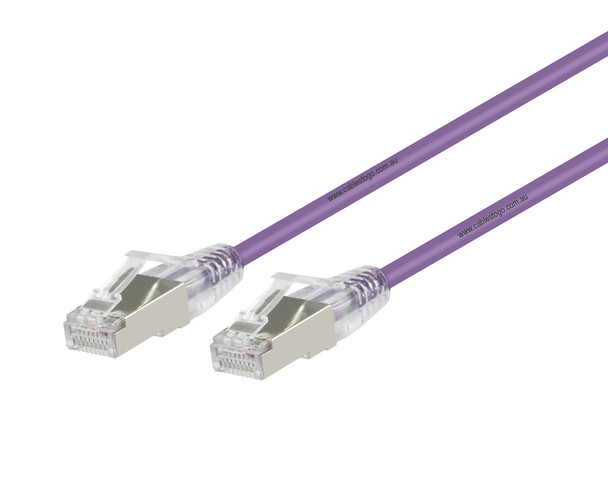 10M Purple Small Diameter CAT6A 10G F/UTP 28AWG Cable LSZH ( Component Test )