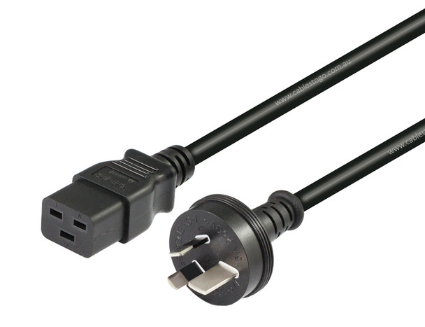 5M Aust 15A 3Pin Plug to IEC C19 Power Cable