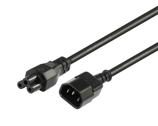 1M IEC C14 to IEC C5 Cloverleaf Power Cable