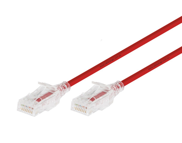 0.3M CAT6 Ultra Slim UTP Patch cable in Red