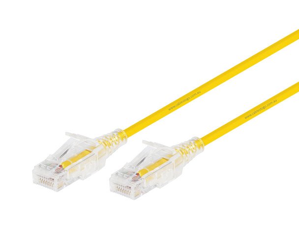 0.3M CAT6 Ultra Slim UTP Patch cable in Yellow