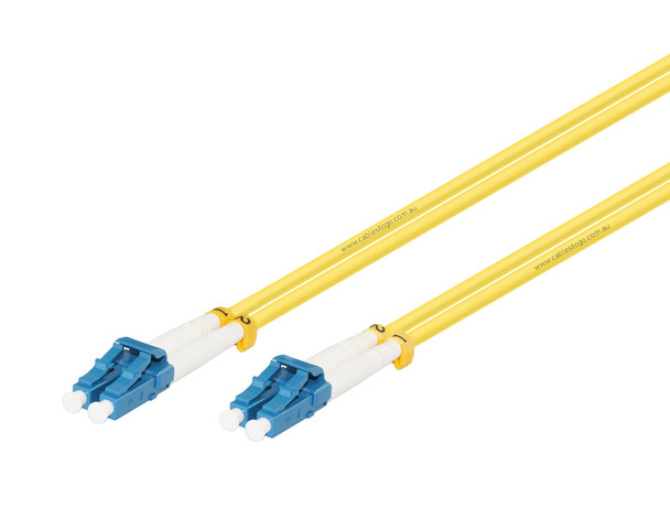 30M LC to LC Singlemode OS2/OS1 Duplex Fibre Patch Cable in Yellow