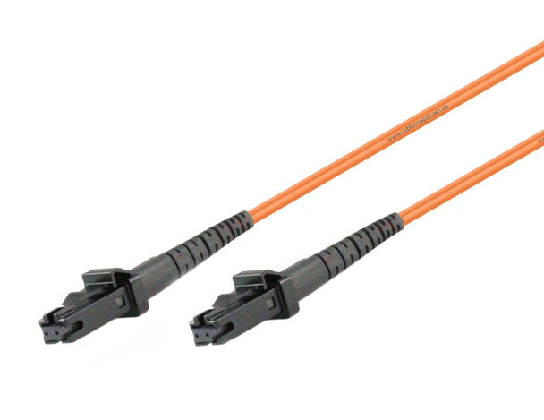 5M OM1 MTRJ to MTRJ Multimode Duplex Fibre Patch Cable in Orange