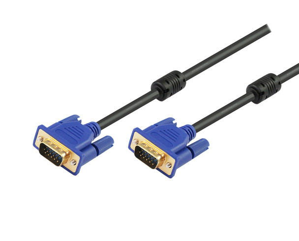 10M Mini Flexible VGA Cable HD15M/M with Gold-Plated Connectors