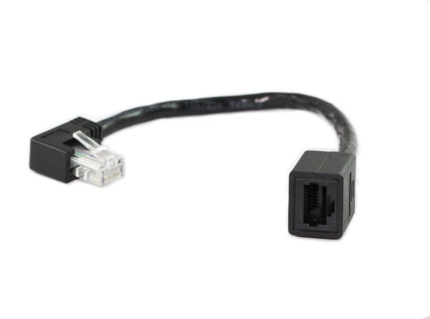 15CM Left Angle CAT6 UTP Extension Dongle in Black